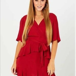 Altar’d state red ruffle dress